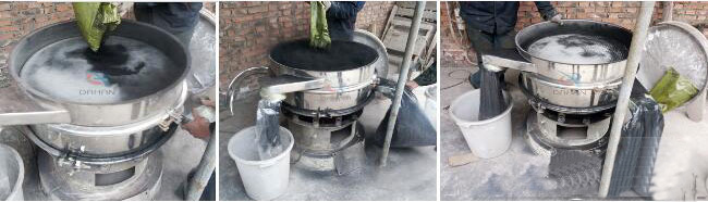 Application of graphite powder sieving machine