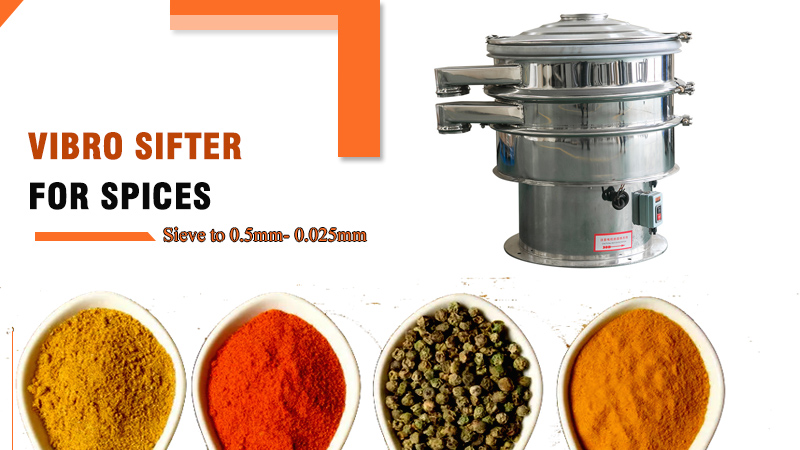 Application of vibro sifter for spices