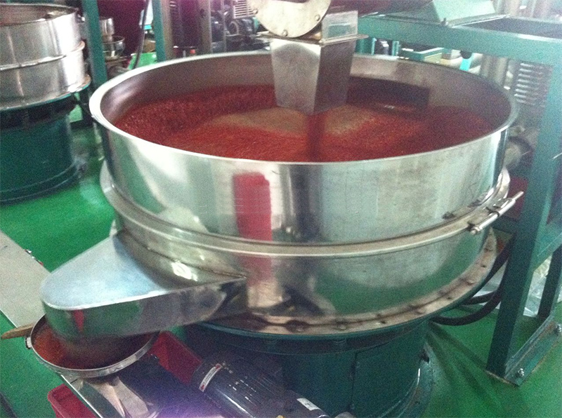 Paprika rotary vibrating sieve, seasoning spice sieving machine